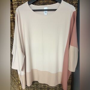 MarlaWynne Layers- Stretch Pink, Colorblock- Size: Medium,‎ Womens Shirt